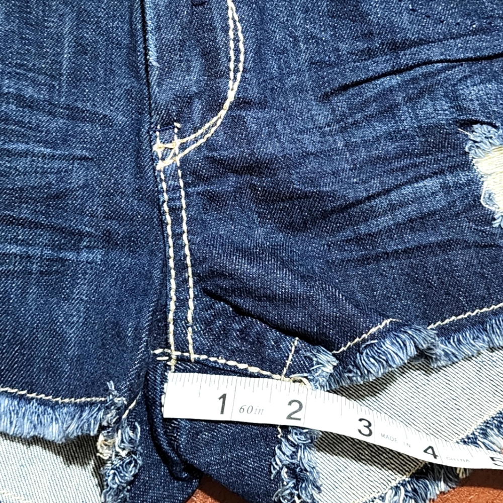 Denim Distressed Women Jeans Shorts - Picture 2 of 6